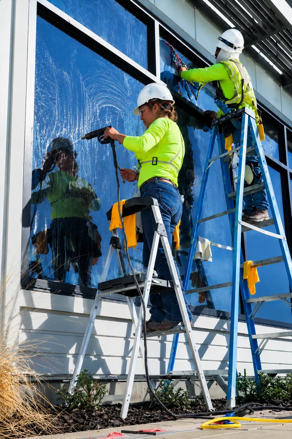 Construction Cleaning Services — Complete JCCS crew at work